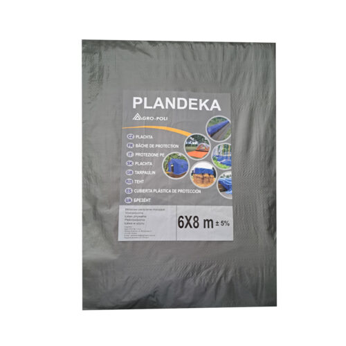 Plandeka srebrna 6x8m, wodoodporna, odporna na warunki atmosferyczne
