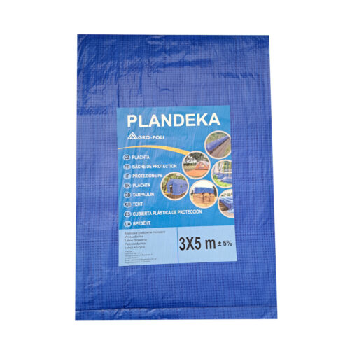 Wodoodporna plandeka ochronna niebieska 3x5 m