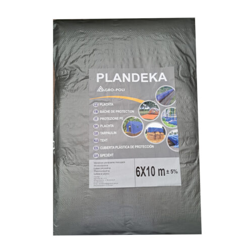 Plandeka srebrna 6x10 metrów, wodoodporna, gramatura 110g/m²