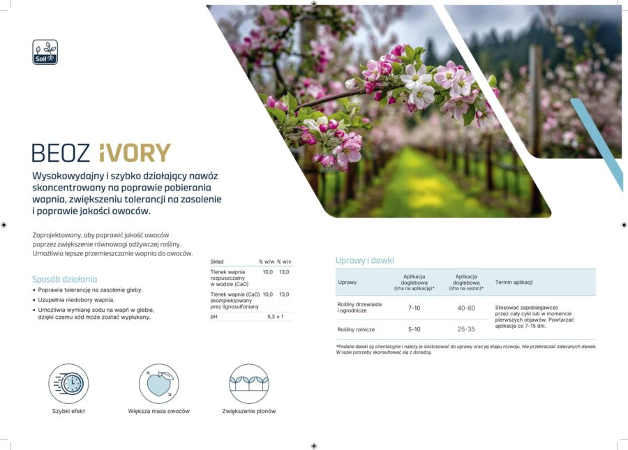 B I opis BEOZ IVORY 10L ICL (Aminokwasy,Wapń)