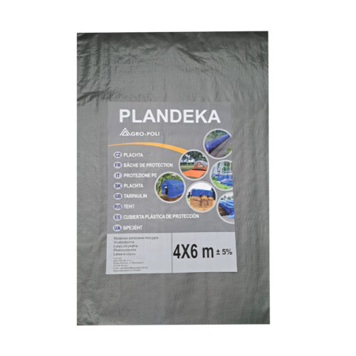 PLANDEKA 4x6m SREBRNA 110g/m2 PLANDEKA 4x6m SREBRNA 110g/m2