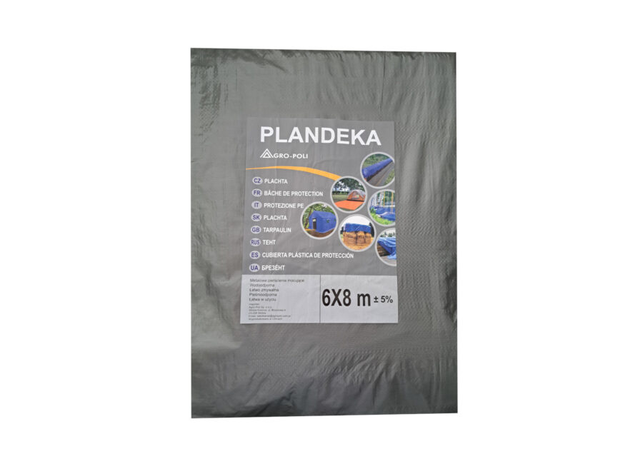 PLANDEKA 6x8m SREBRNA 110g/m2