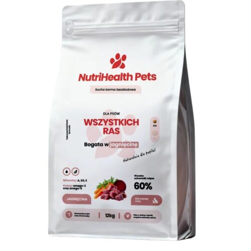 Jagnięcina 12kg Karma dla psa z jagnięcina 12kg NutriHealth Pets