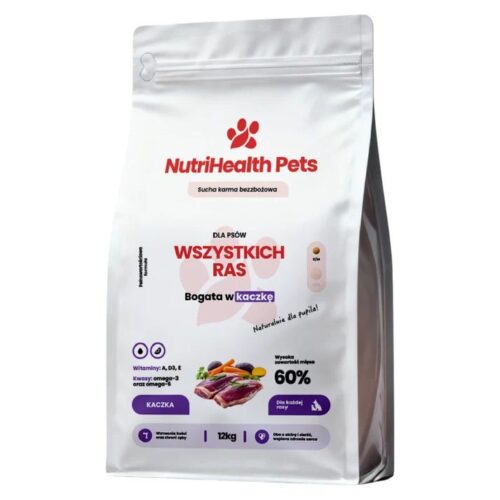 Kaczka 12kg Karma dla psa z kaczką 12kg NutriHealth Pets