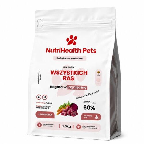 Karma jagnięcina 1,5kg Karma dla psa z jagnięcina 1.5kg NutriHealth Pets