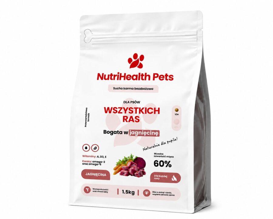 Karma dla psa z jagnięcina 1.5kg NutriHealth Pets