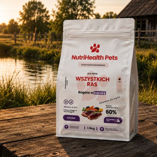 Karma kaczka 1,5kg Karma dla psa z kaczką 1.5kg NutriHealth Pets