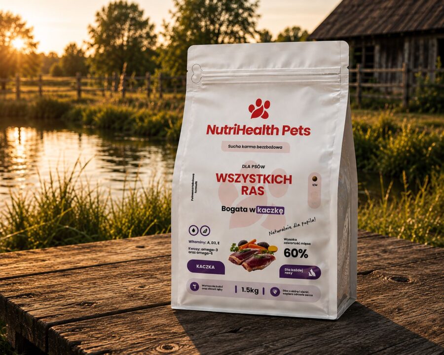 Karma kaczka 1,5kg Karma dla psa z kaczką 1.5kg NutriHealth Pets