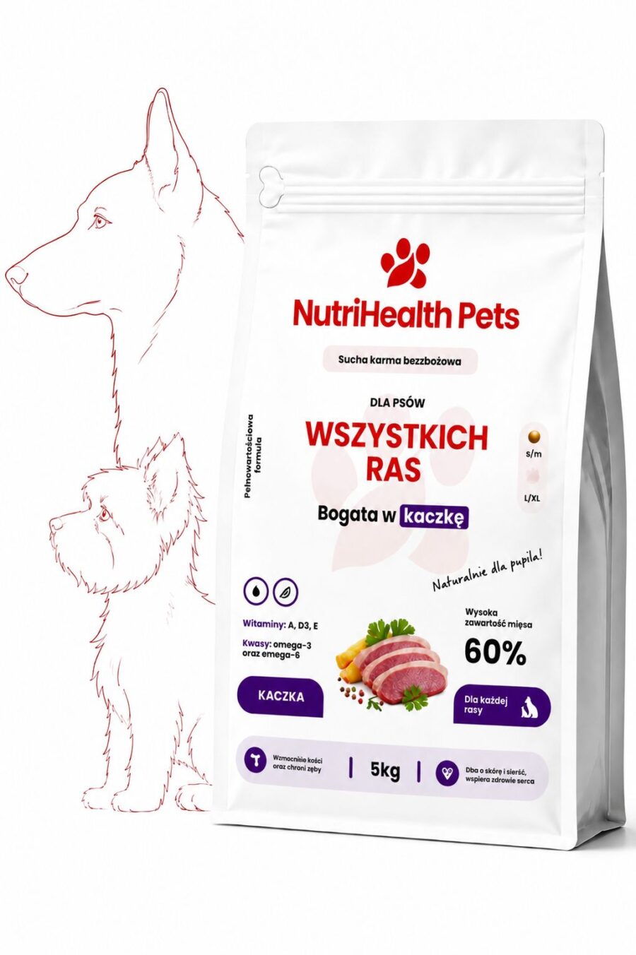 Karma kaczka 5kg Karma dla psa z kaczką 12kg NutriHealth Pets