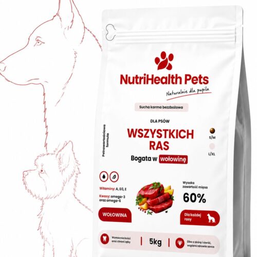 Karma wołowina 5kg Karma dla psa z wołowiną 5kg Nutrihealth Pets